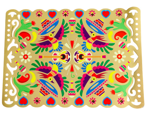 Individual estampado otomi